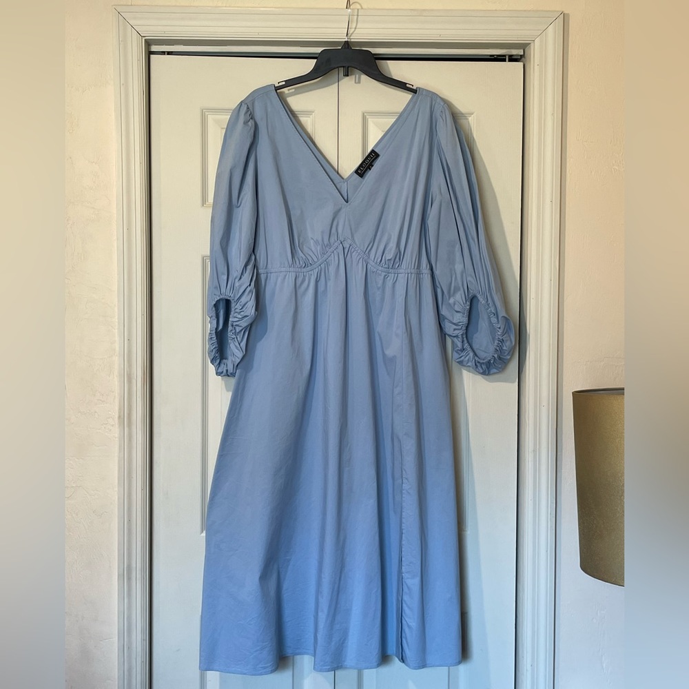Eloquii Dresses | Eloquii Cotton Midi Dress | Color: Blue | Size: 20 |